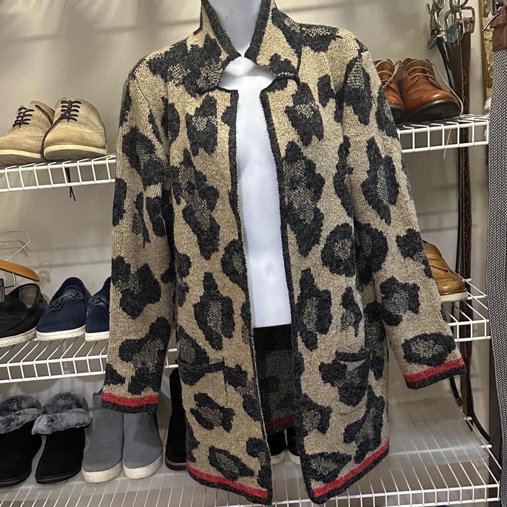 Joseph A Black and Tan Teddy Jacket